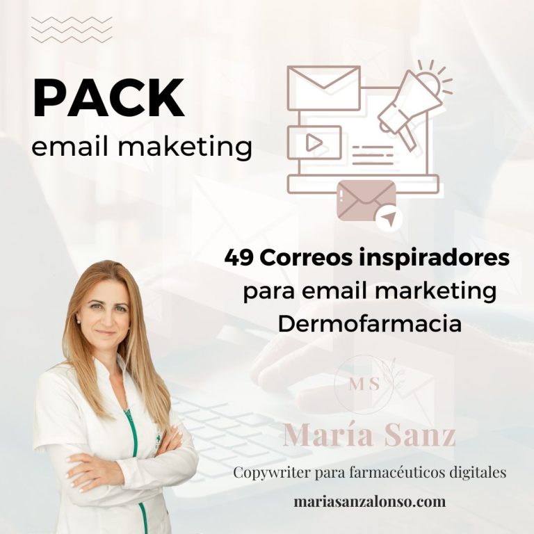 PACK 49 CORREOS PARA EMAIL MARKETING TEMÁTICA DERMO